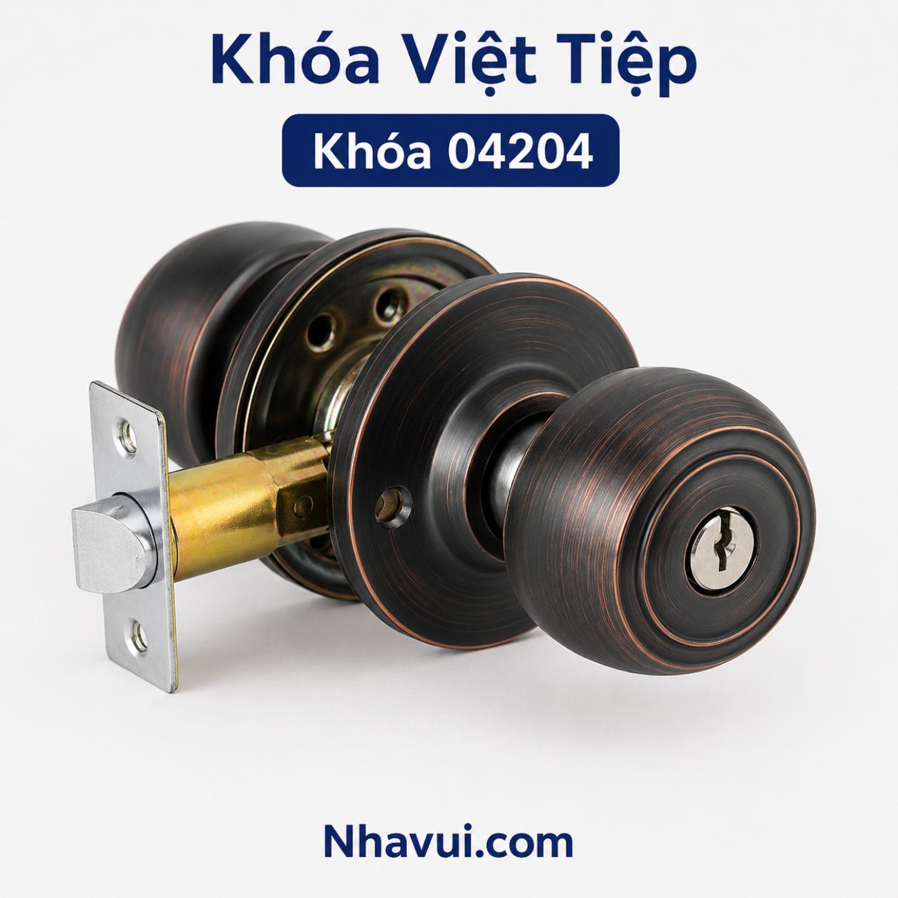 Khóa tay nắm tròn Việt Tiệp 04204
