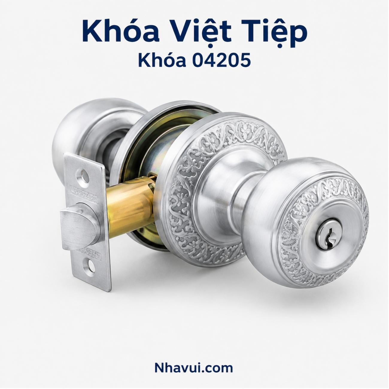 Khóa tay nắm tròn Việt Tiệp 04205