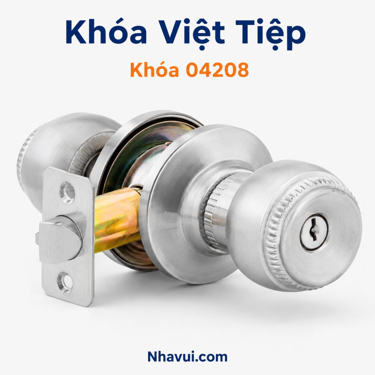 Khóa tay nắm tròn Việt Tiệp 04208