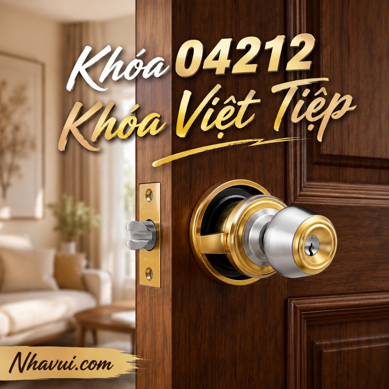 Khóa tay nắm tròn Việt Tiệp 04212