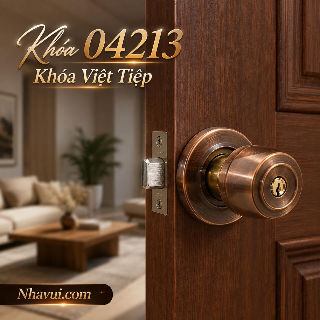 Khóa tay nắm tròn Việt Tiệp 04213