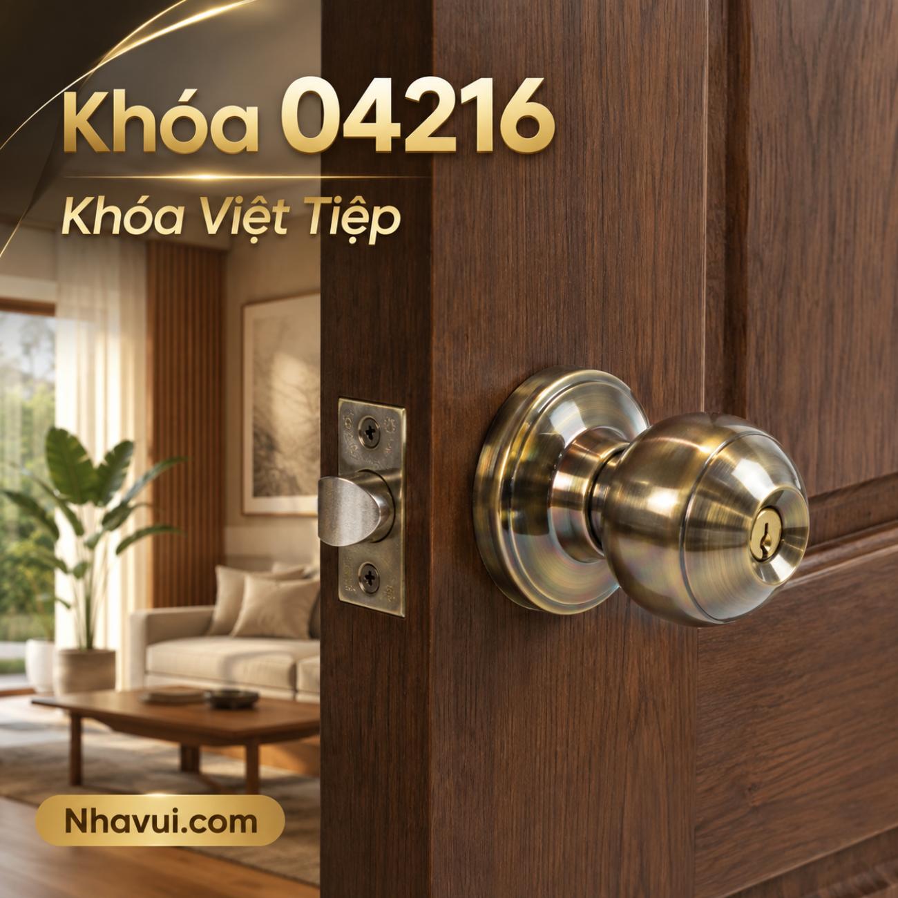 Khóa tay nắm tròn Việt Tiệp 04216
