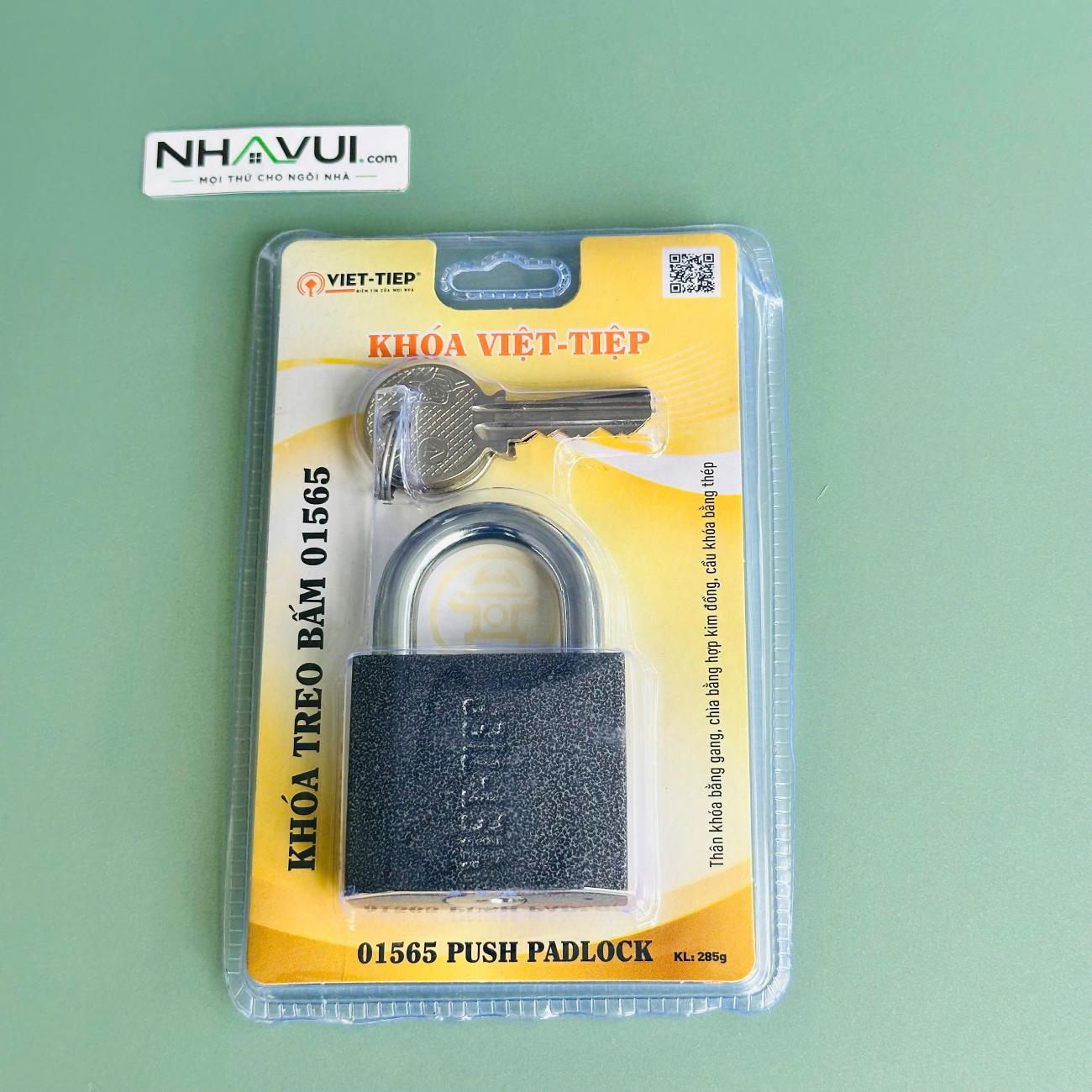 Khóa treo bấm gang Việt Tiệp 01565