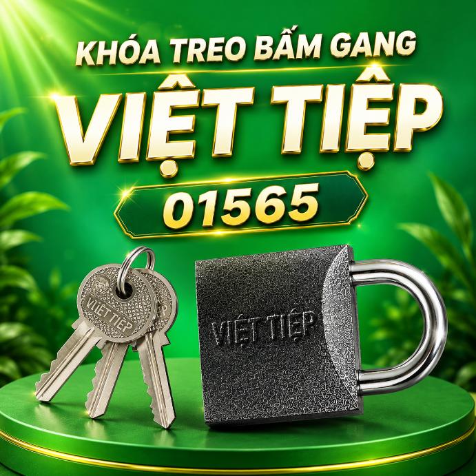 Khóa treo bấm gang Việt Tiệp 01565