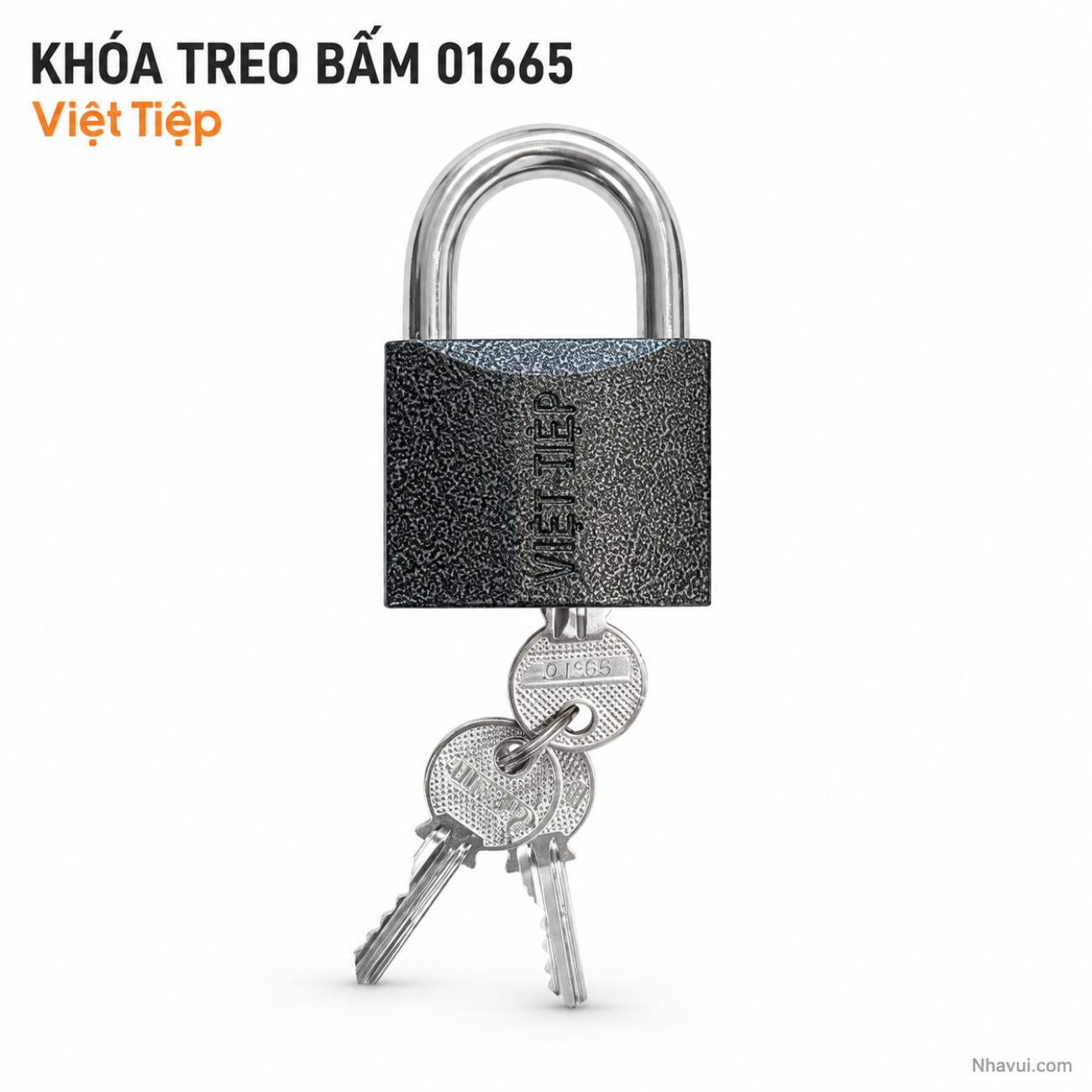 Khóa treo bấm gang Việt Tiệp 01665