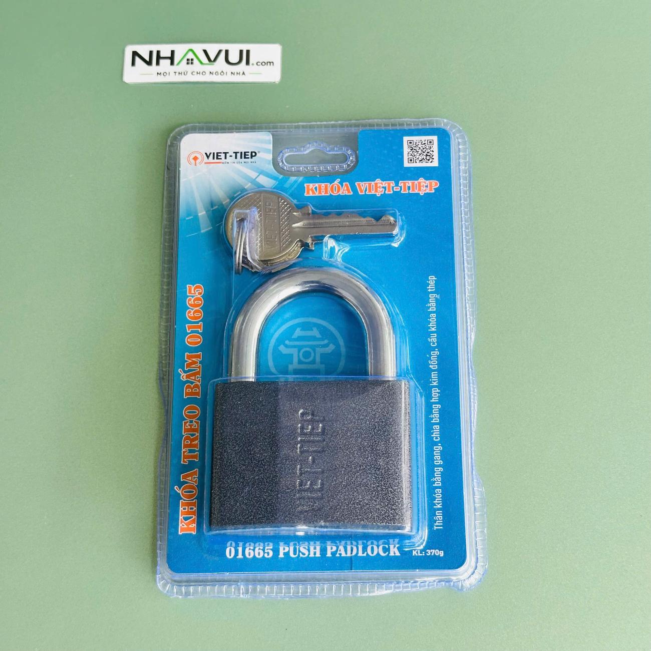 Khóa treo bấm gang Việt Tiệp 01665