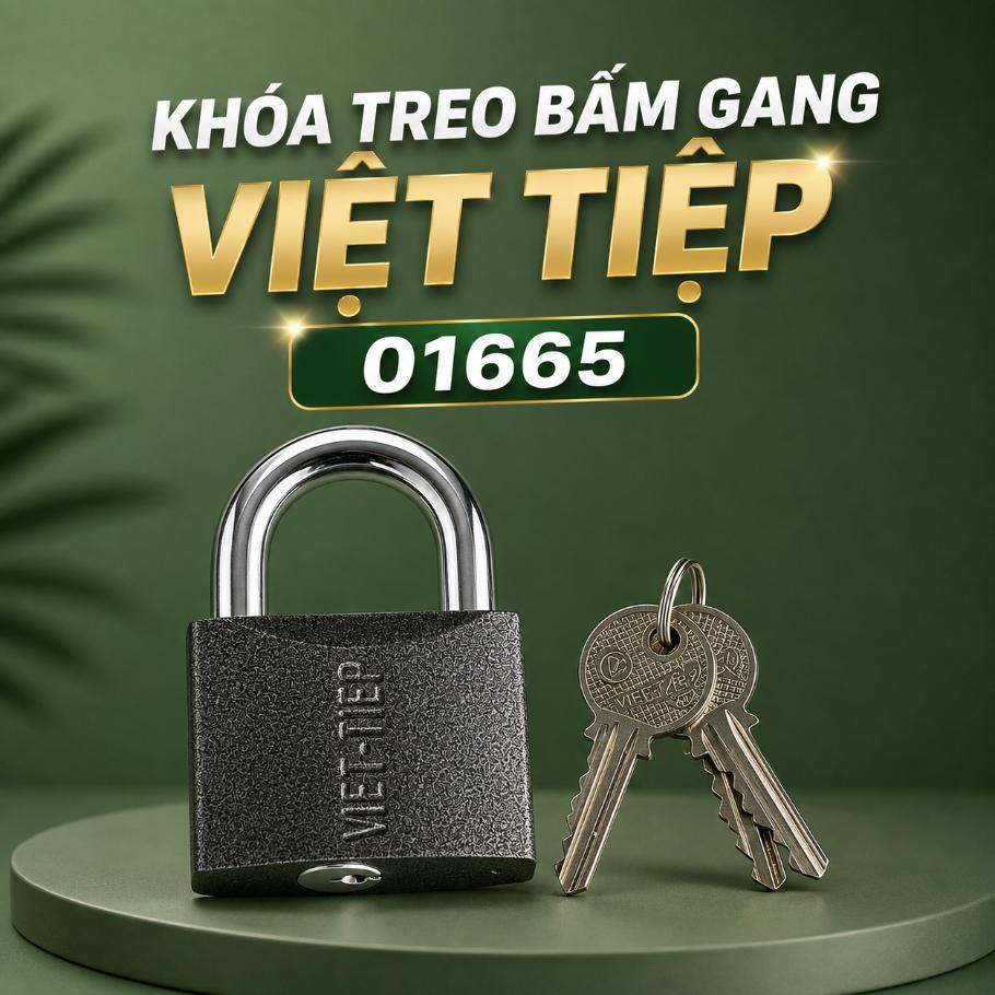 Khóa treo bấm gang Việt Tiệp 01665
