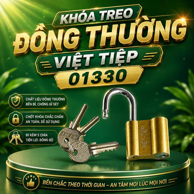 Khóa treo đồng thường Việt Tiệp 01330