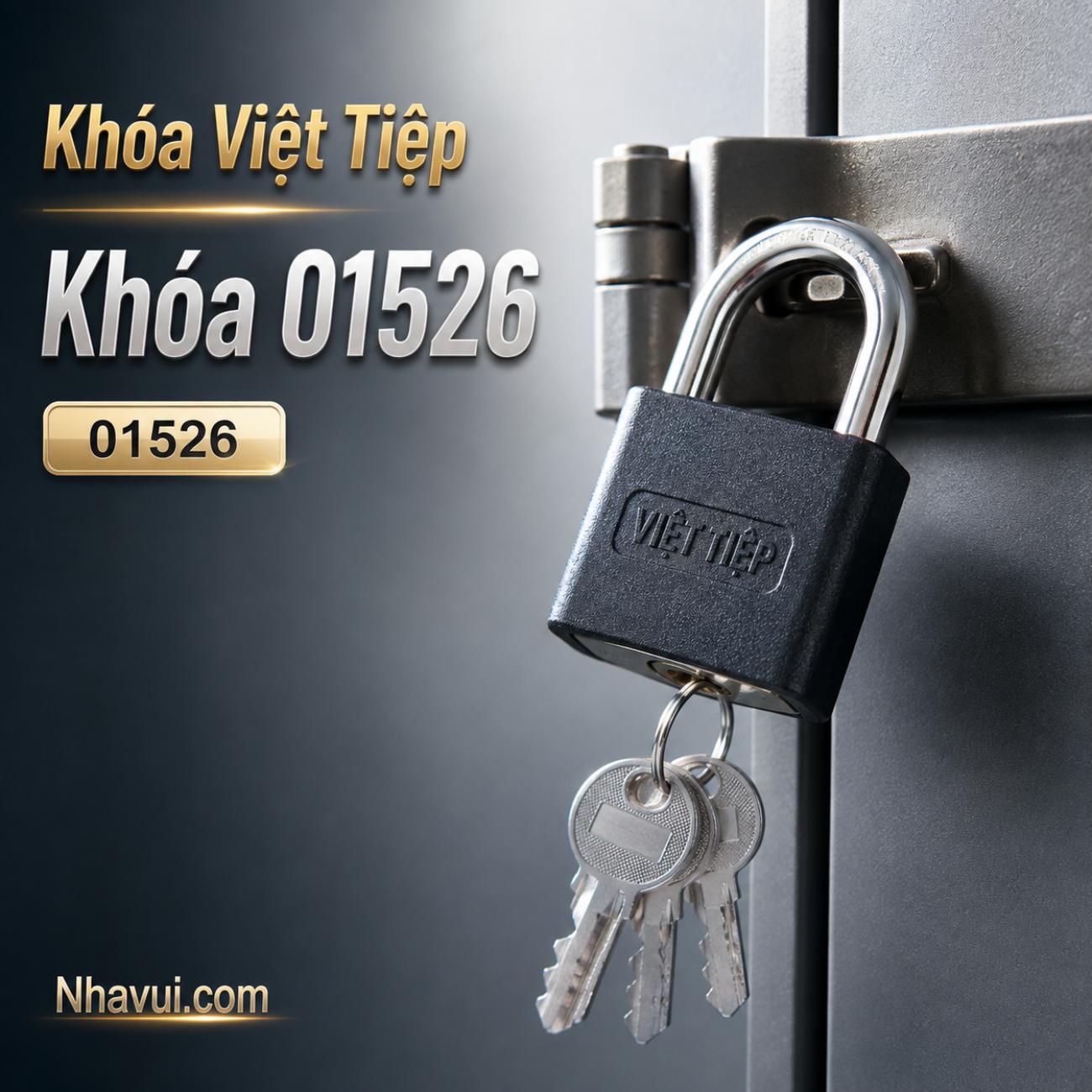 Khóa treo gang bấm Việt Tiệp 01526 3 chìa ép vỉ