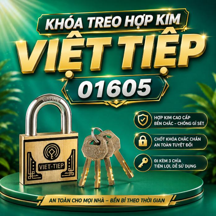 Khóa treo hợp kim Việt Tiệp 01605