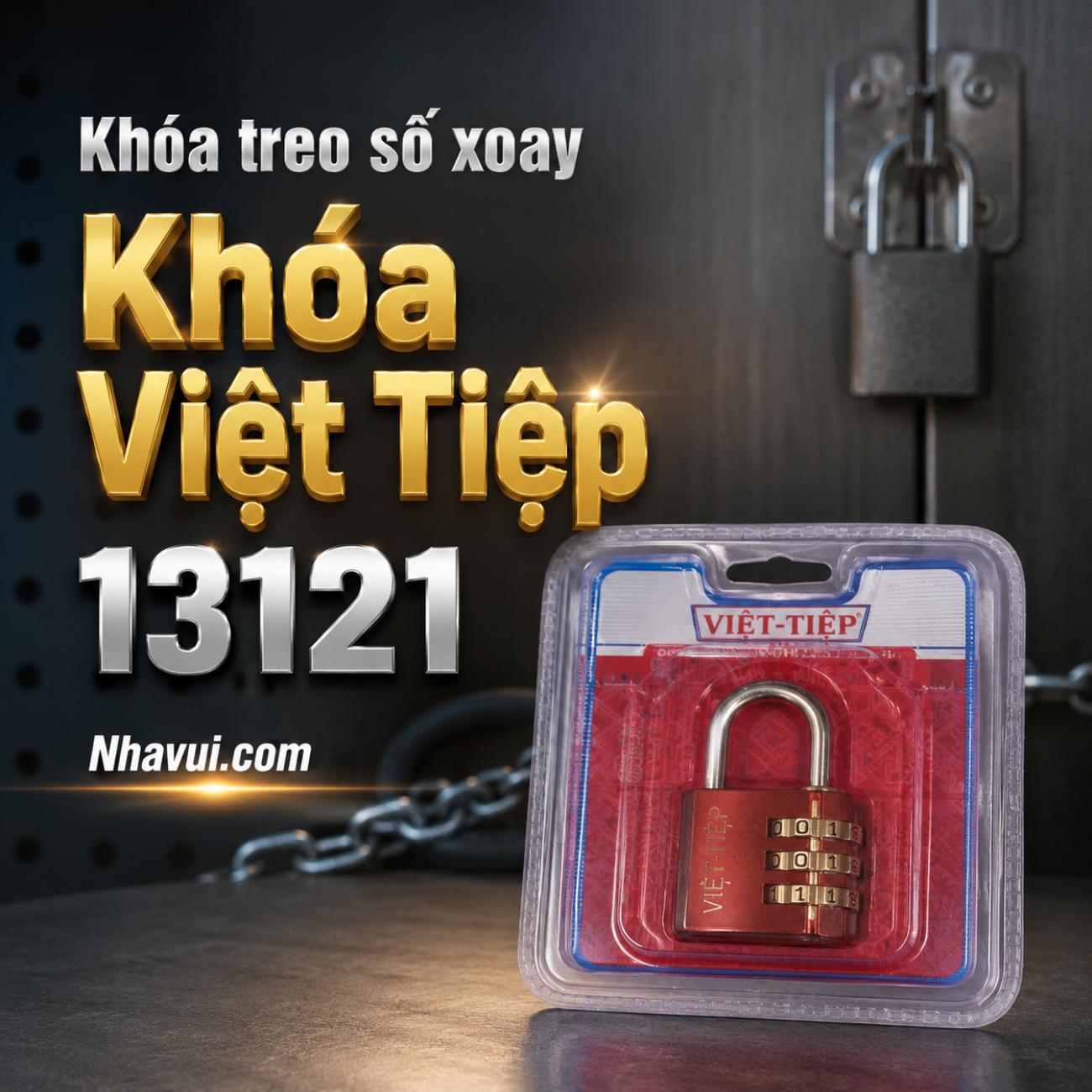 Khóa treo số xoay Việt Tiệp 13121