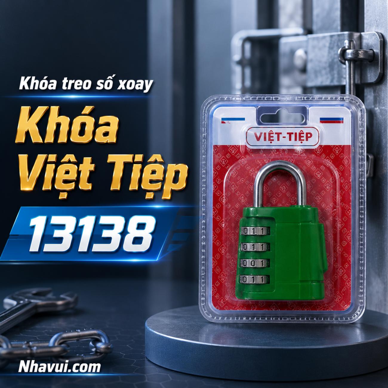 Khóa treo số xoay Việt Tiệp 13138
