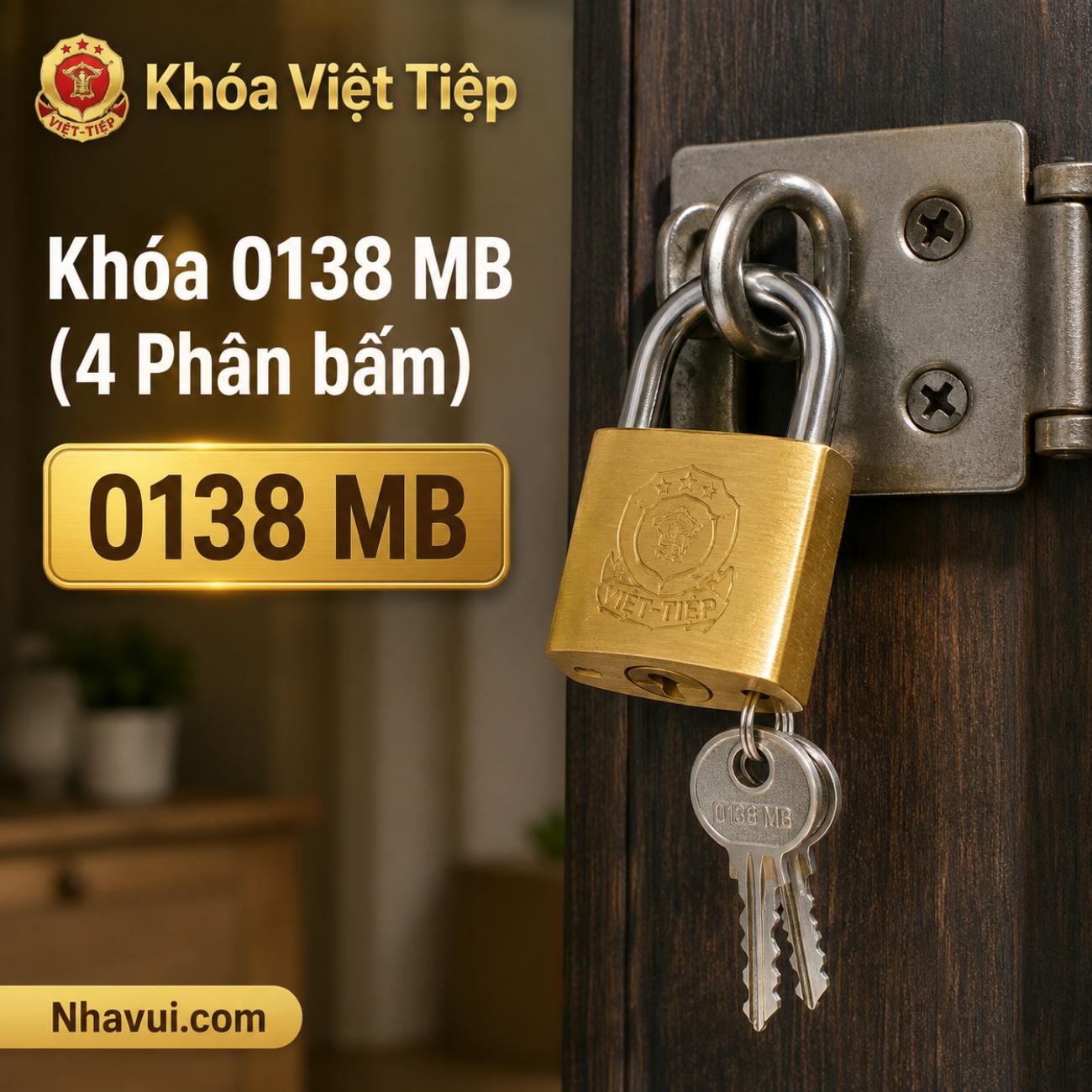 Khóa Việt Tiệp 0138 MB 4 phân bấm