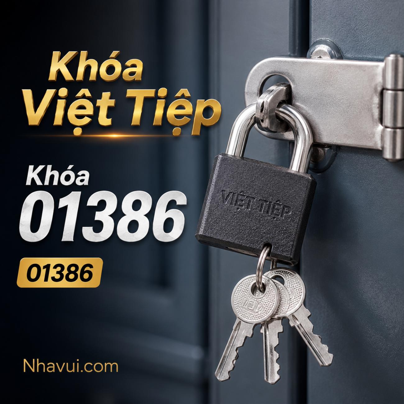 Khóa Việt Tiệp 01386 3 chìa ép vỉ