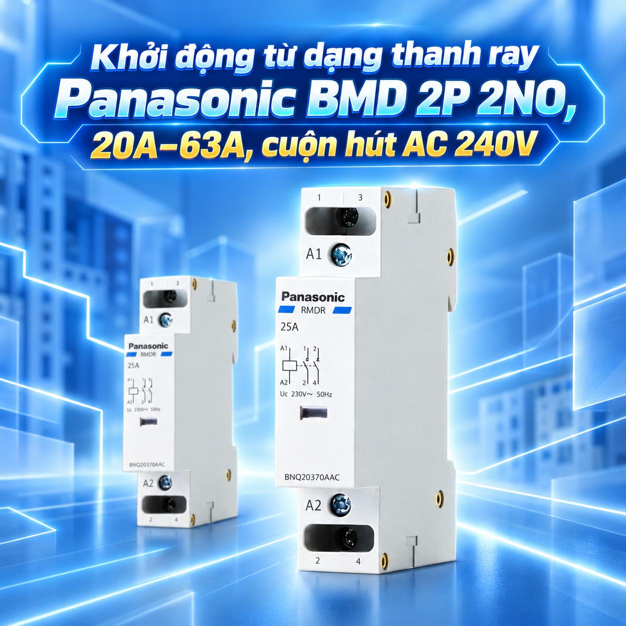 Khởi động từ dạng thanh ray Panasonic BMD 2P 2NO