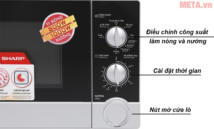 Lò vi sóng cơ có nướng Sharp R-G302VN-S 23 lít