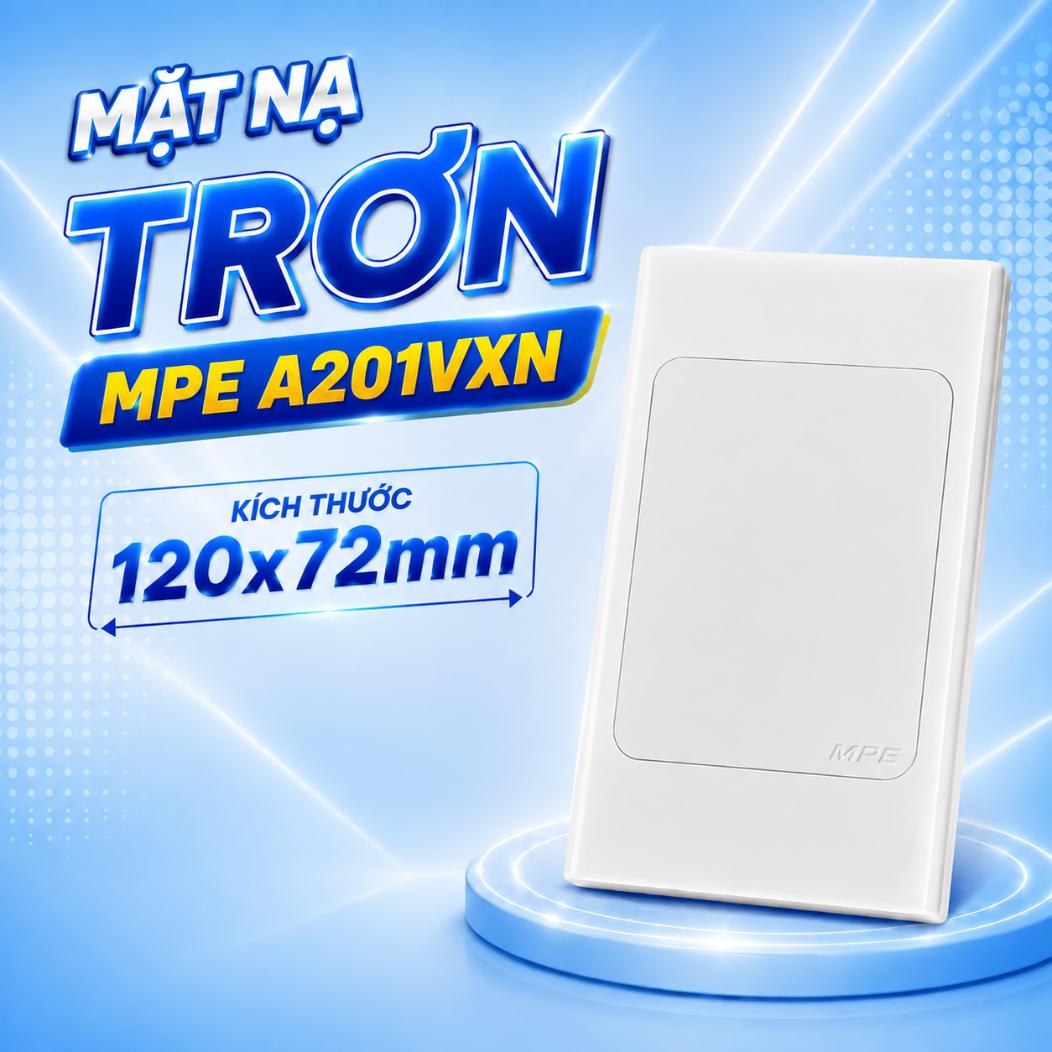 Mặt nạ trơn MPE A201VXN 120x72mm