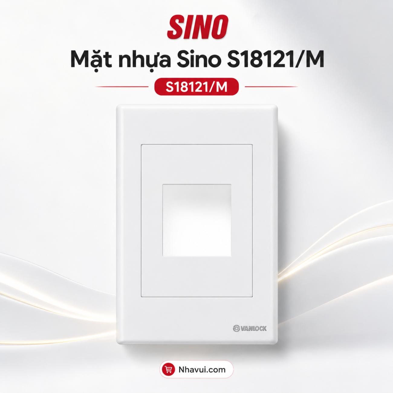 Mặt nhựa chứa 1 MCB kiểu M Sino S18121/M