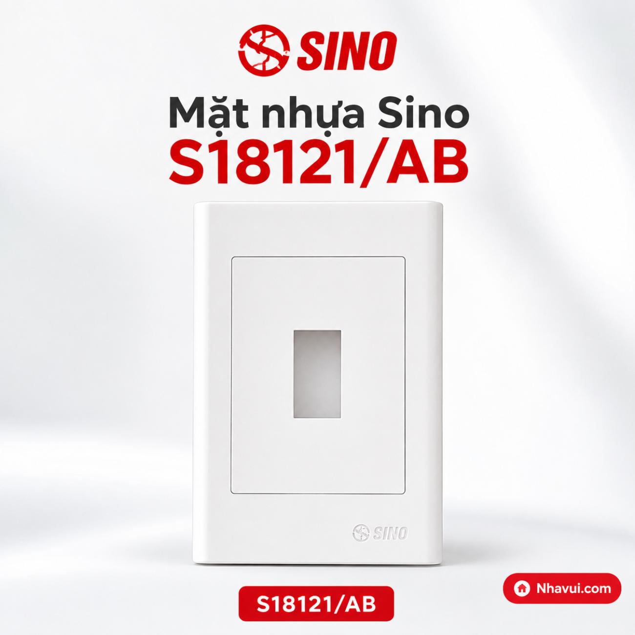 Mặt nhựa chứa 1 MCCB kiểu A và B Sino S18121/AB
