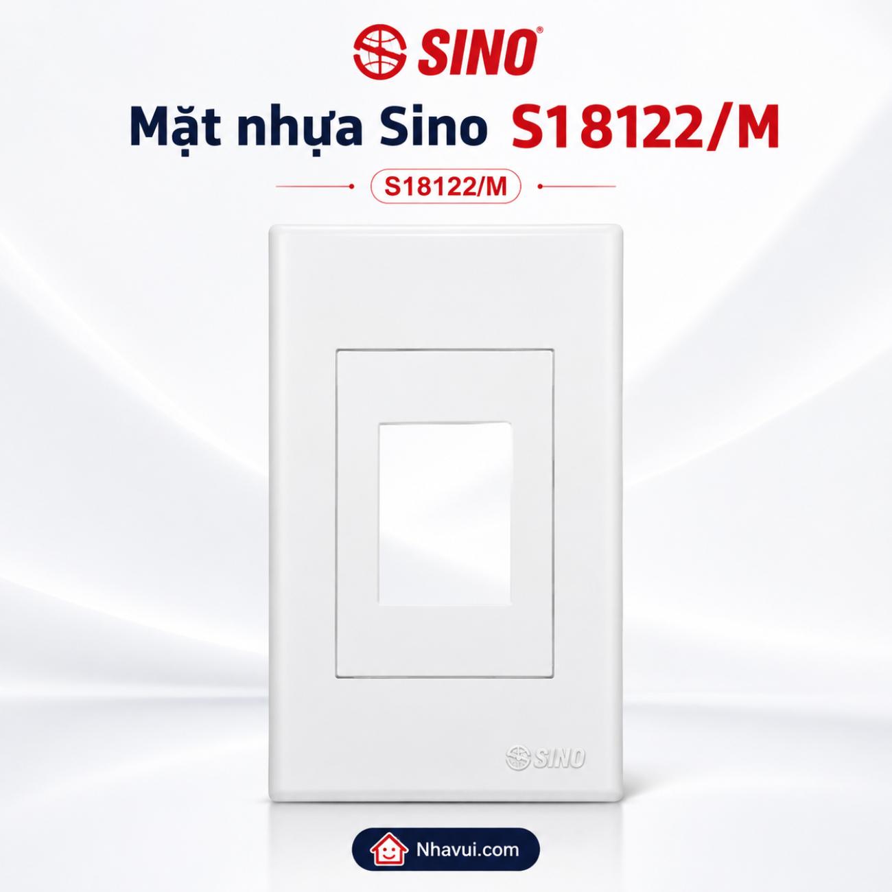 Mặt nhựa chứa 2 MCB kiểu M Sino S18122/M