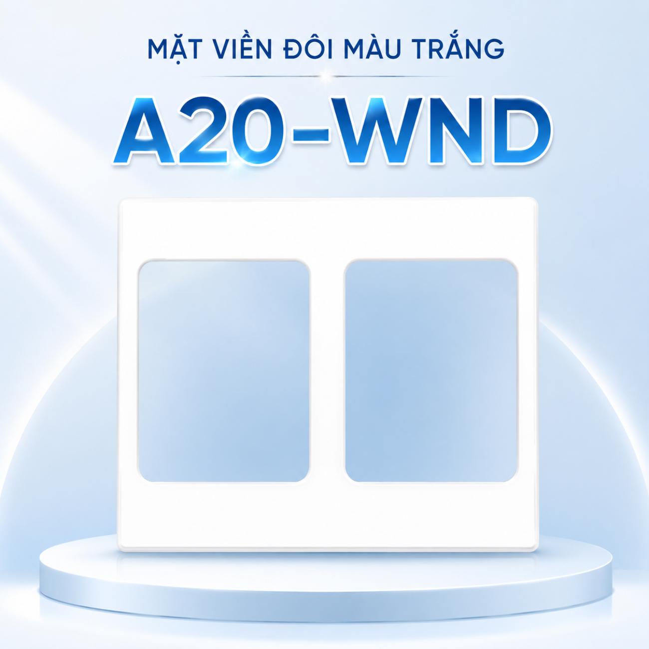 Mặt viền đôi màu trắng MPE 120x142mm