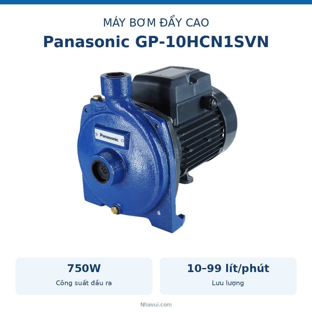 Máy bơm đẩy cao công suất lớn Panasonic GP-10HCN1SVN công suất đầu ra 750W 1HP