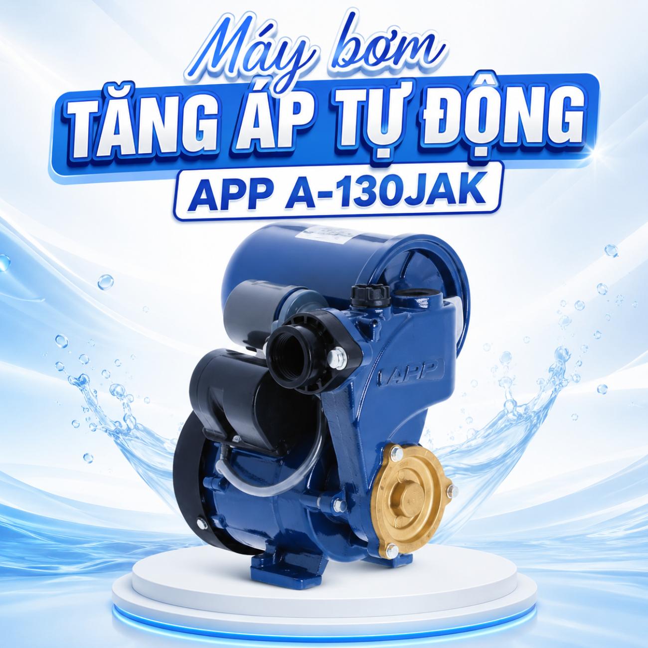 Máy bơm tăng áp tự động APP A-130JAK 125W dây điện 125cm kèm phích cắm