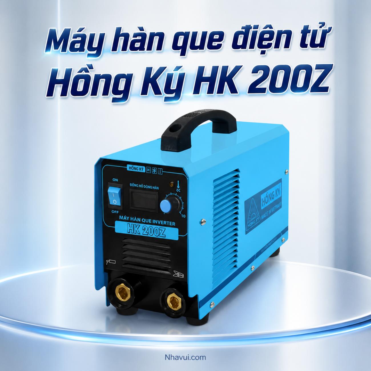 Máy hàn que điện tử Hồng Ký HK 200Z 200A công suất 7KVA