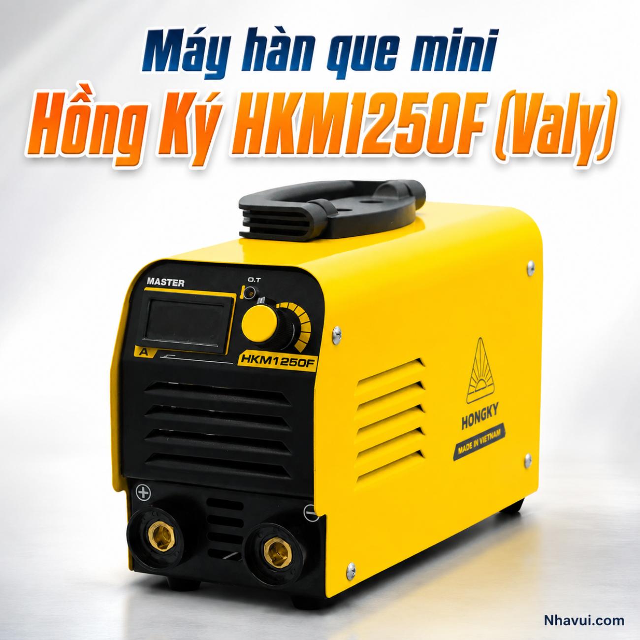 Máy hàn que mini Hồng Ký HKM1250F (Valy) 125A điện áp 220V