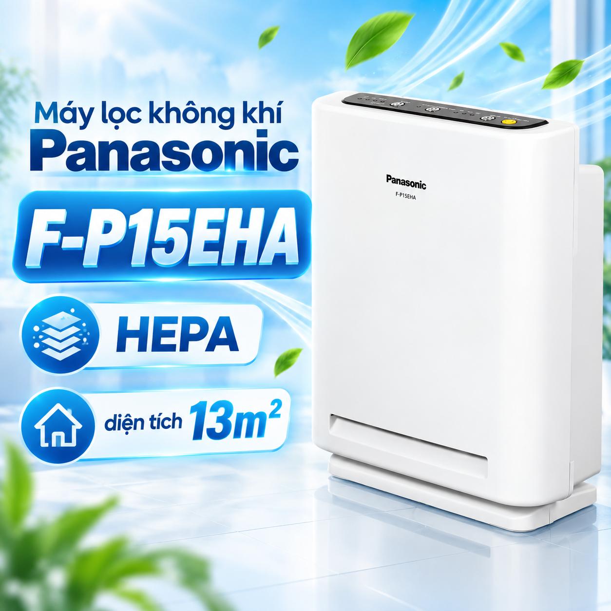 Máy lọc không khí Panasonic F-P15EHA – diện tích 13m²