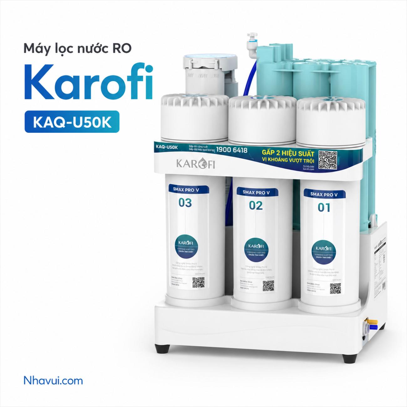 Máy lọc nước RO Karofi KAQ-U50K