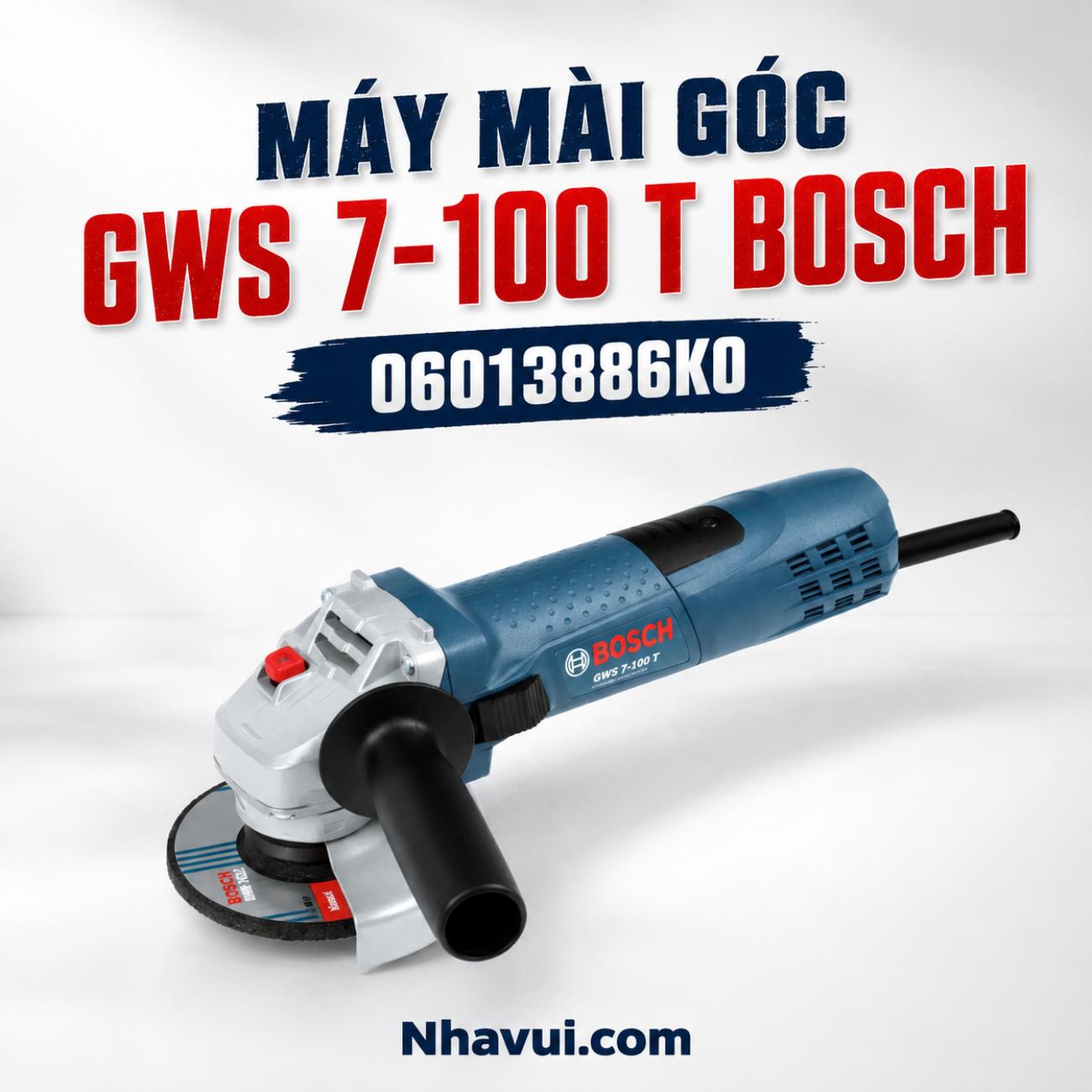 Máy mài góc Bosch GWS 7-100 T 720W đĩa 100mm 06013886K0