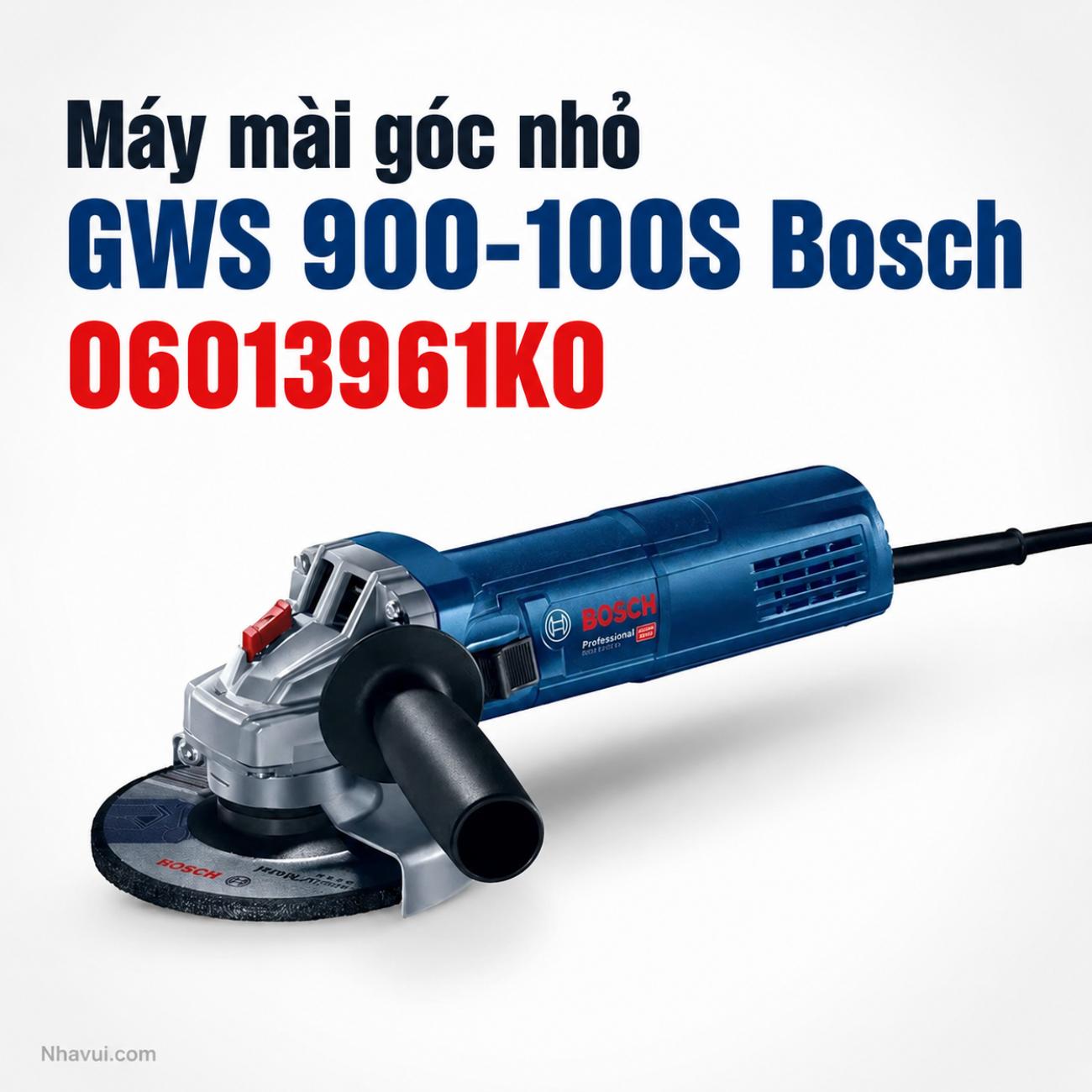 Máy mài góc Bosch GWS 900-100 S 900W điều chỉnh tốc độ đĩa 100mm 06013961K0