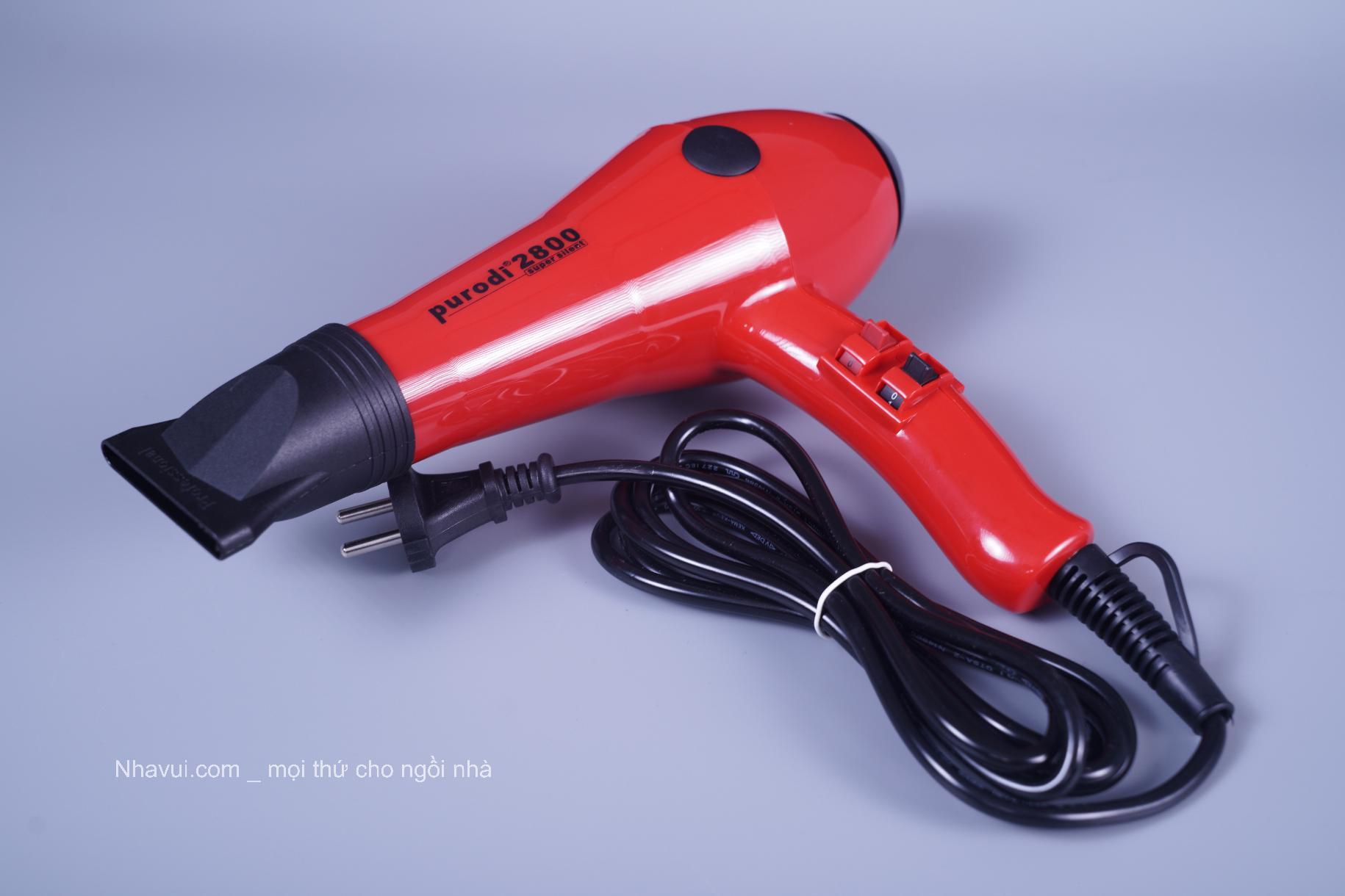Máy sấy tóc PURODI PLOD 2800 1900W màu đỏ