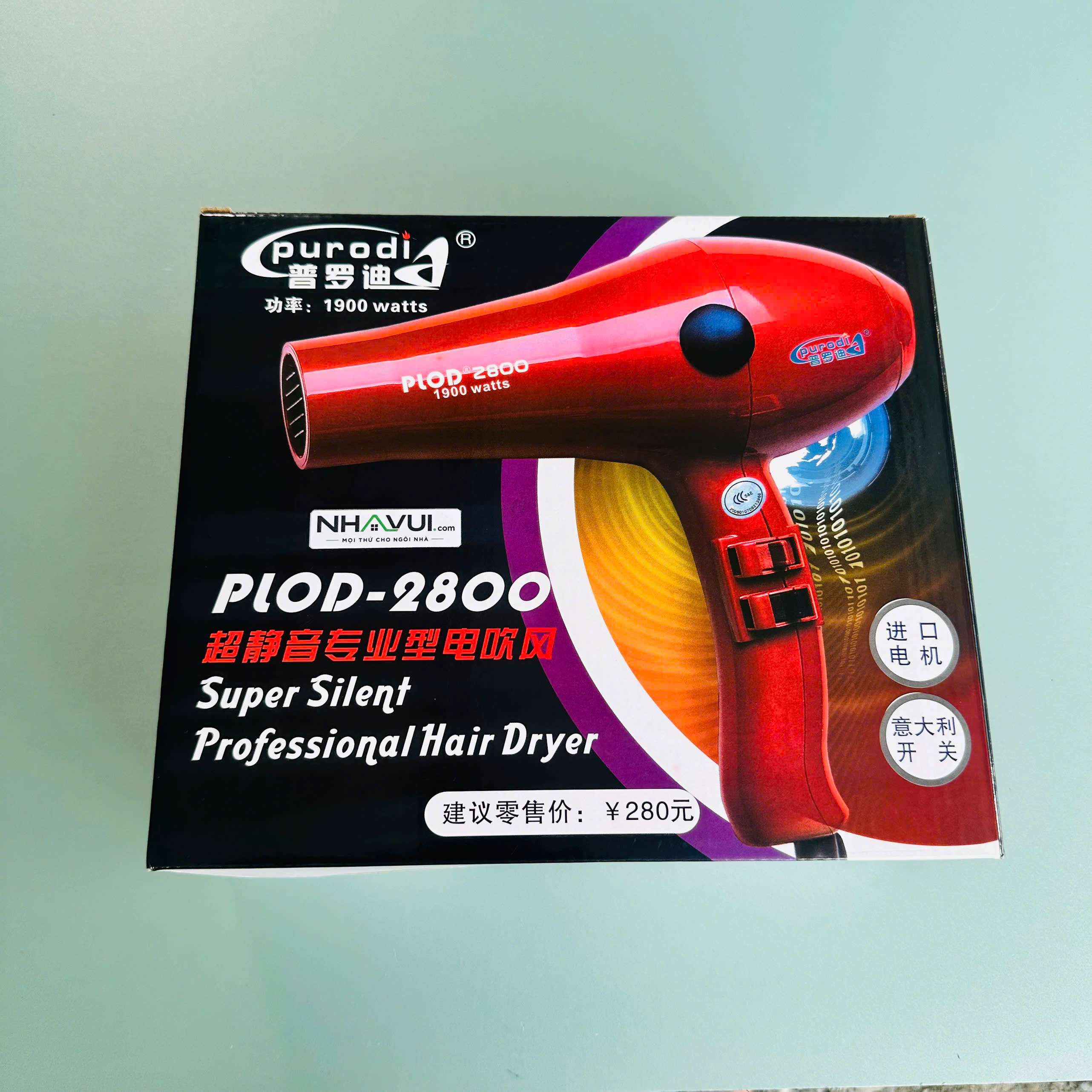 Máy sấy tóc PURODI PLOD 2800 1900W màu đỏ