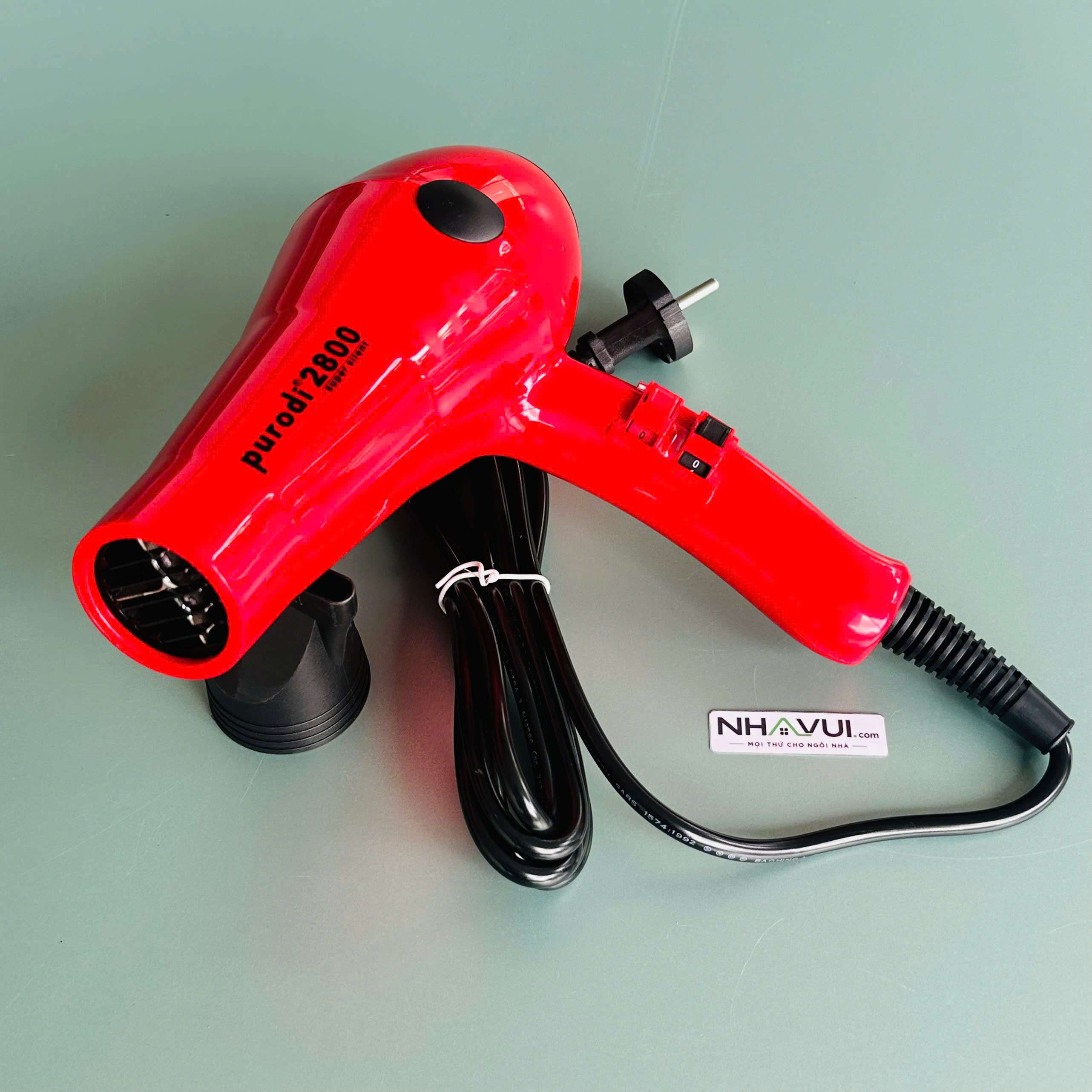 Máy sấy tóc PURODI PLOD 2800 1900W màu đỏ