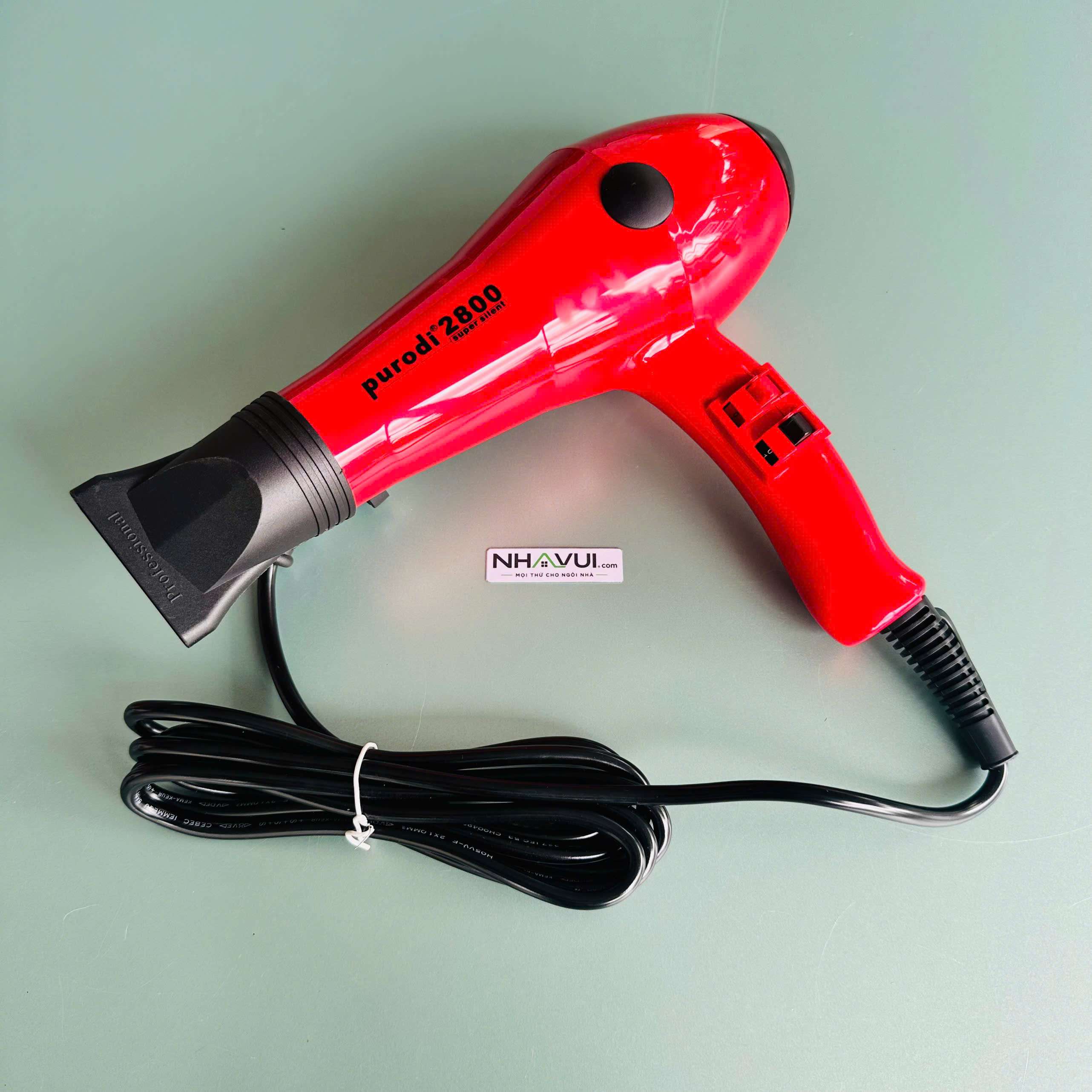 Máy sấy tóc PURODI PLOD 2800 1900W màu đỏ