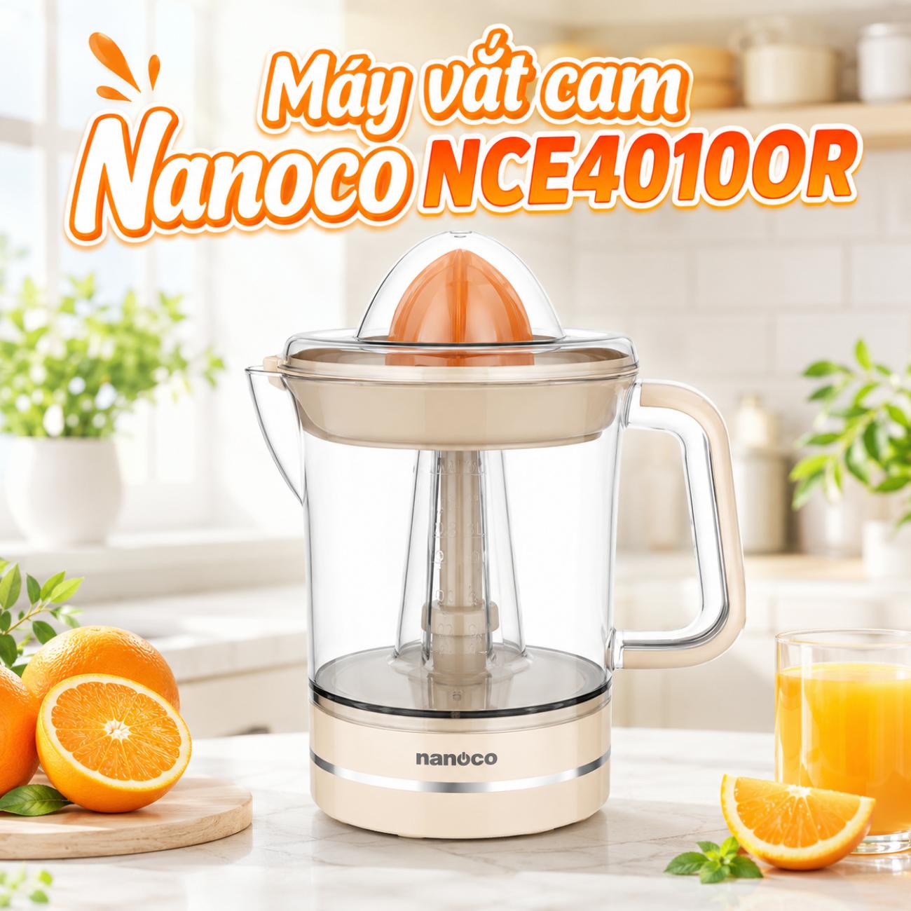 Máy vắt cam Nanoco NCE4010OR 1L màu cam