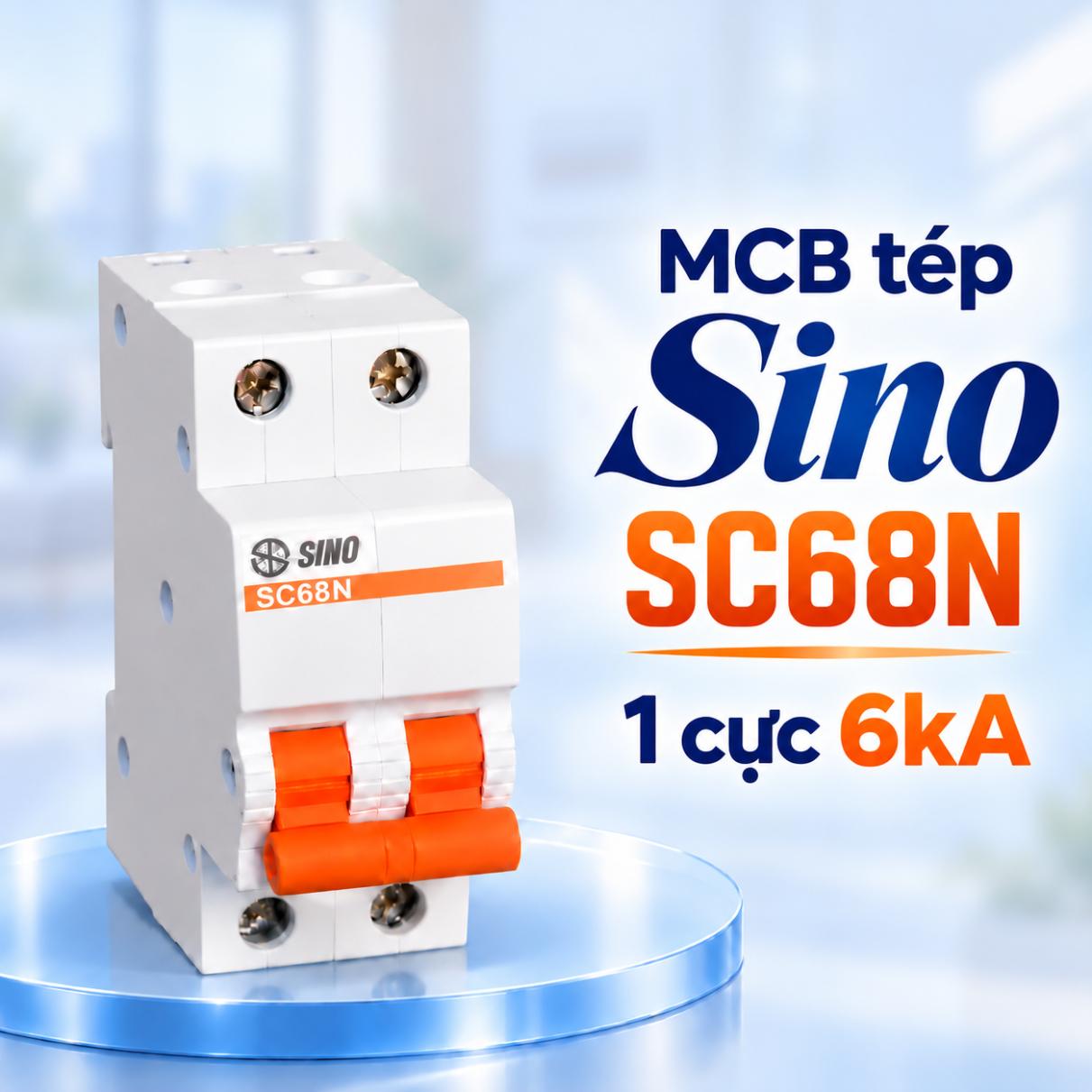 MCB tép Sino SC68N 1 cực 6kA