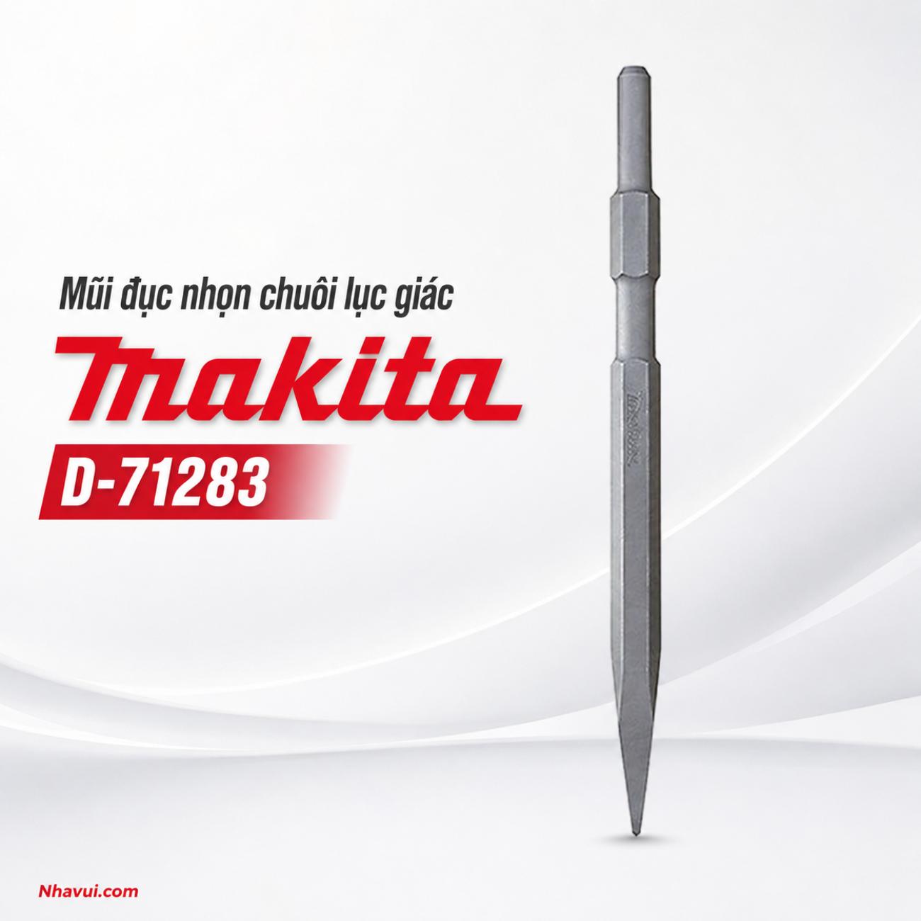 Mũi đục nhọn chuôi lục giác Makita D-71283 kích thước 17x255mm