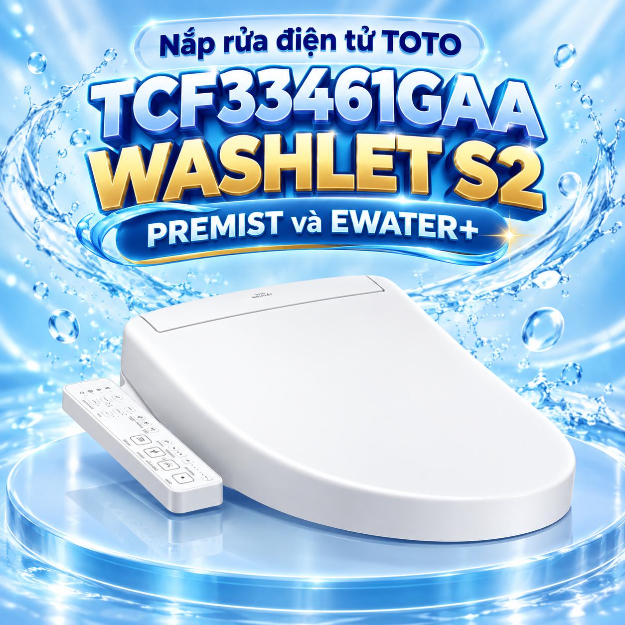 Nắp rửa điện tử TOTO TCF33461GAA WASHLET S2