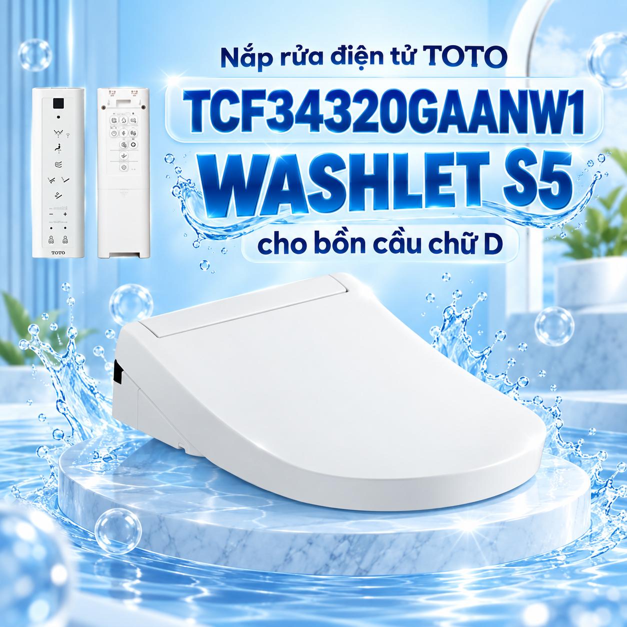 Nắp rửa điện tử TOTO TCF34320GAANW1 WASHLET S5