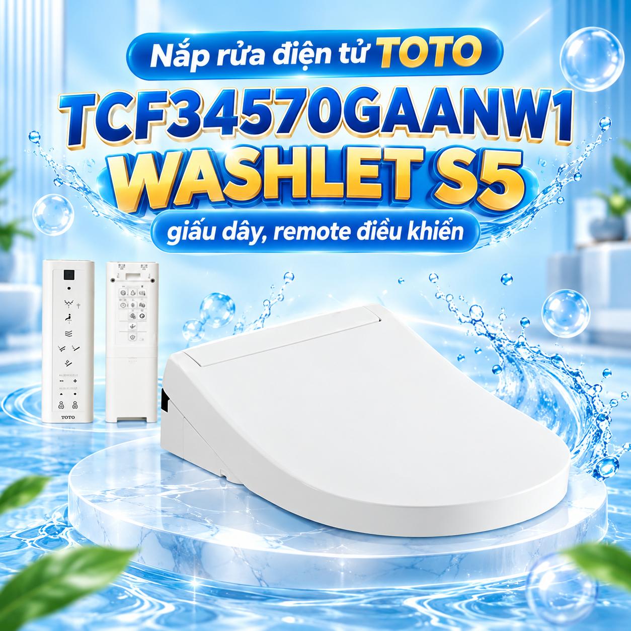 Nắp rửa điện tử TOTO TCF34570GAANW1 WASHLET S5