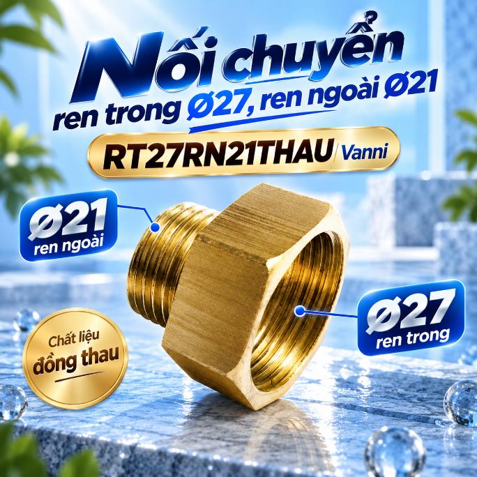 Nối RT27 RN21 Vanni đồng thau