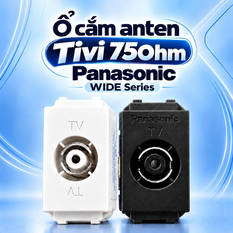 Ổ cắm anten TV 75Ω Panasonic Wide Series