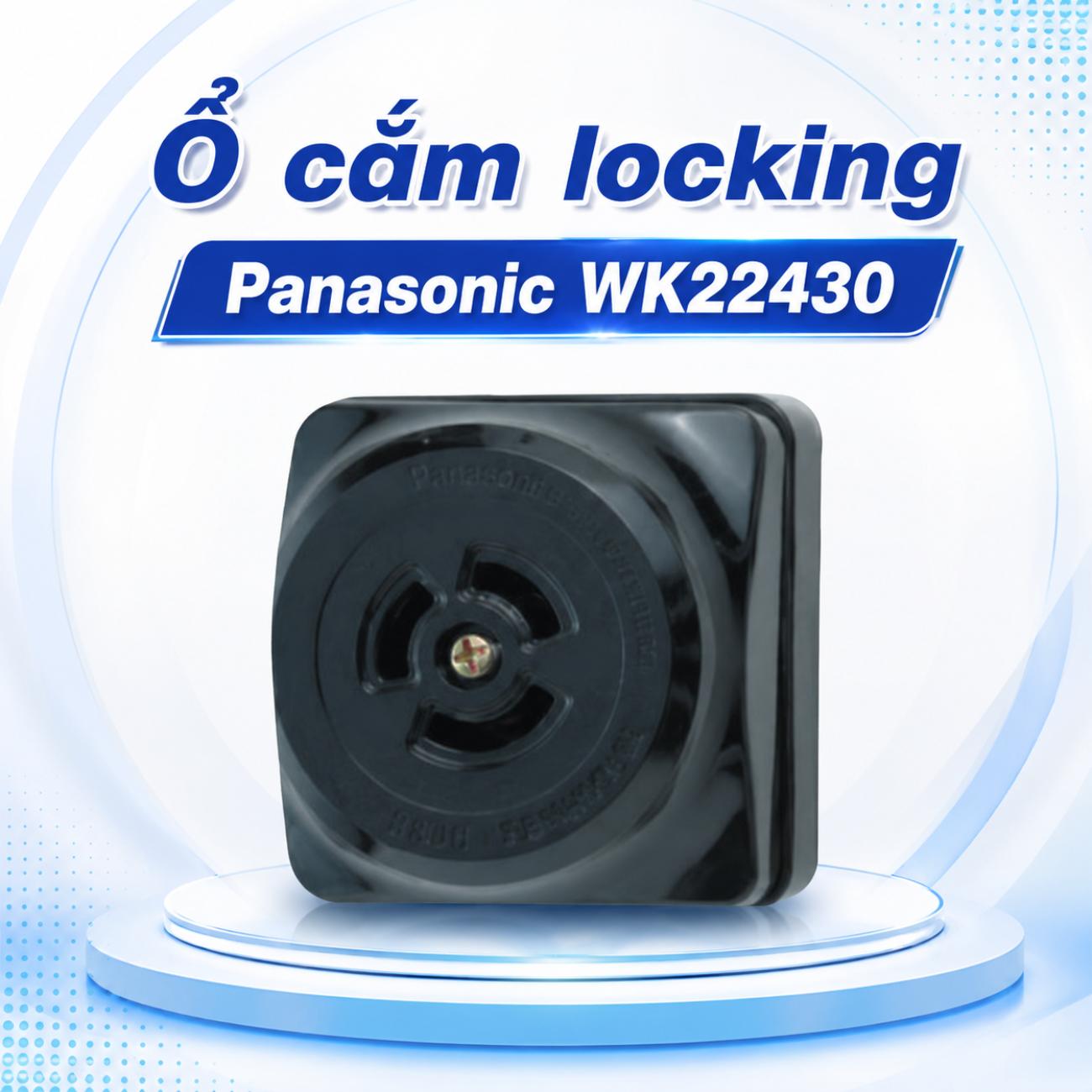 Ổ cắm locking Panasonic WK22430 250V 30A 3P + Ground màu đen