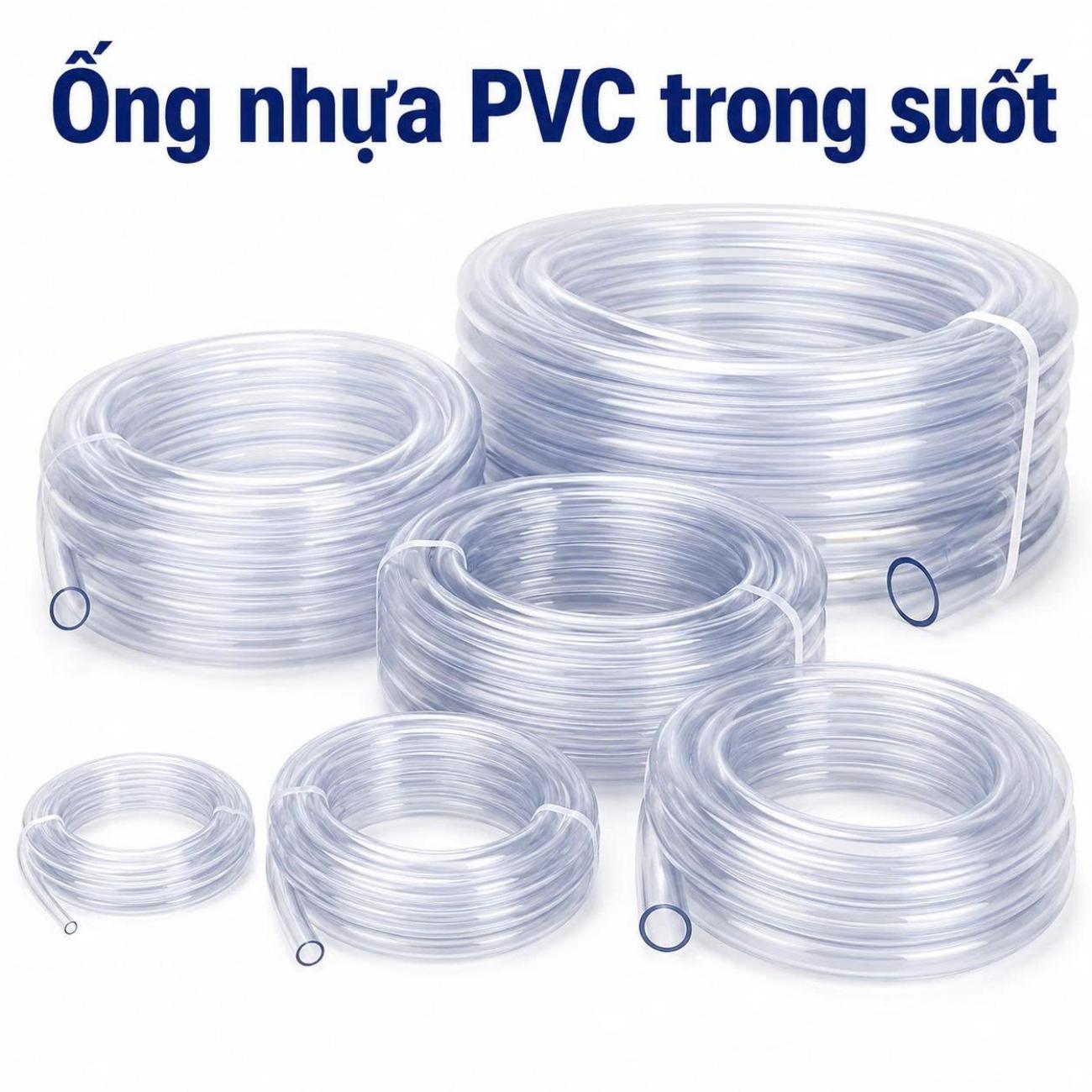 Ống nhựa PVC trong suốt Ø8 – Cuộn 30–35m
