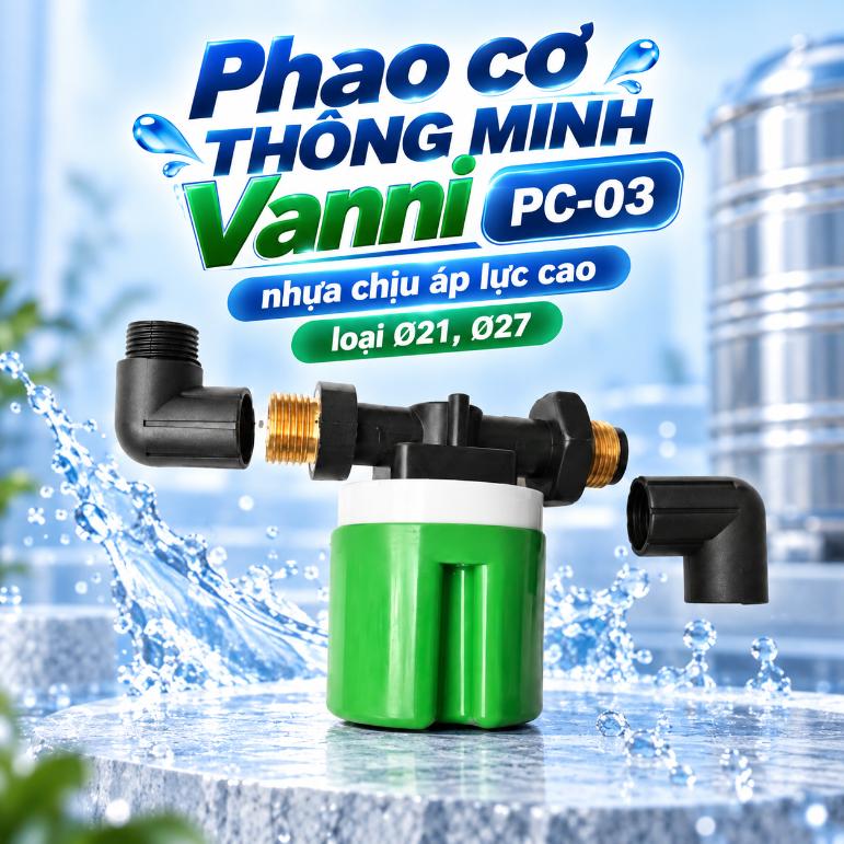 Phao cơ thông minh Vanni PC-03 nhựa chịu áp lực cao