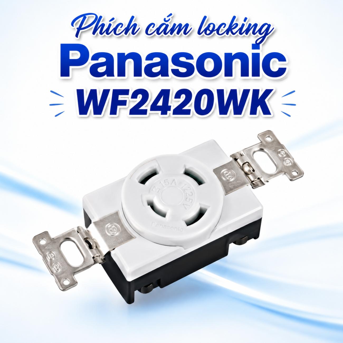 Phích cắm locking Panasonic WF2420WK 250V 30A 2P + Ground màu trắng