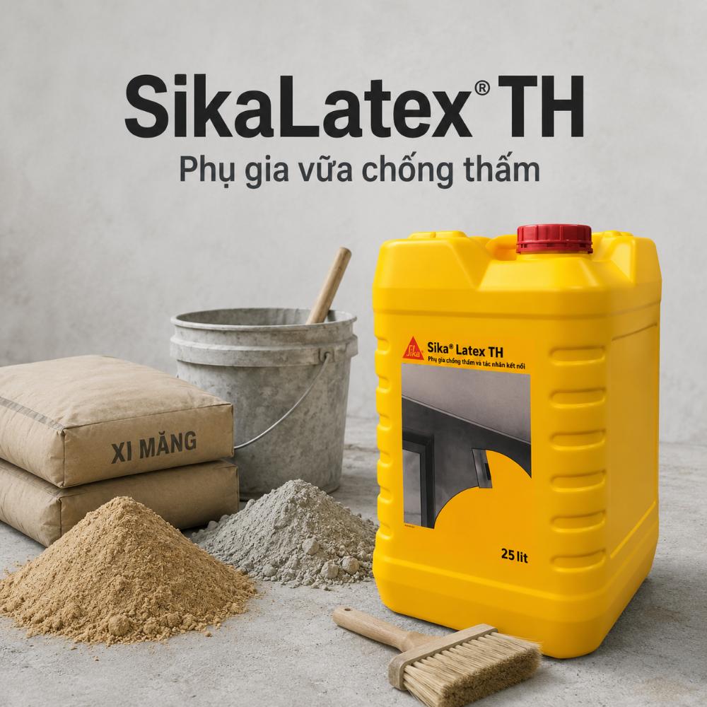Phụ gia chống thấm Sika SikaLatex® TH cho vữa xi măng